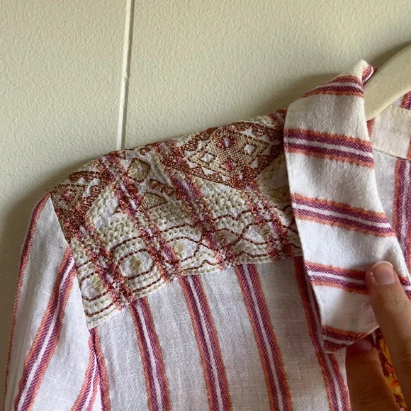 Aratta Silent Journey Pants and Top Embroidered Boho Birth of Venus Sz Med - Picture 4 of 16